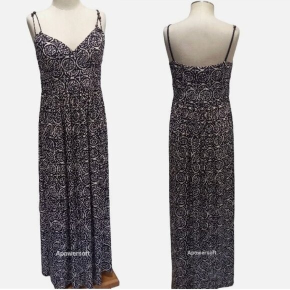 LAUREN Ralph Lauren Paisley Print Jersey Knit Maxi Dress Size 10 - Picture 1 of 6
